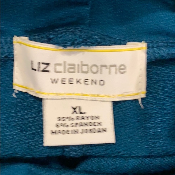 Liz Claiborne weekend Cowl neck Tahoe teal XLarge - Picture 7 of 8